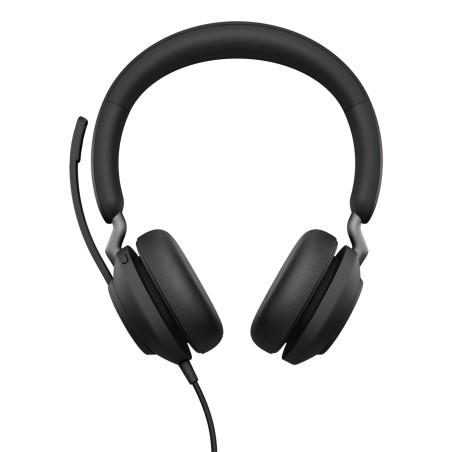 Jabra Evolve2 40 SE MS Stereo Wired Headphones - Premium Sound, Comfort & Style in Black